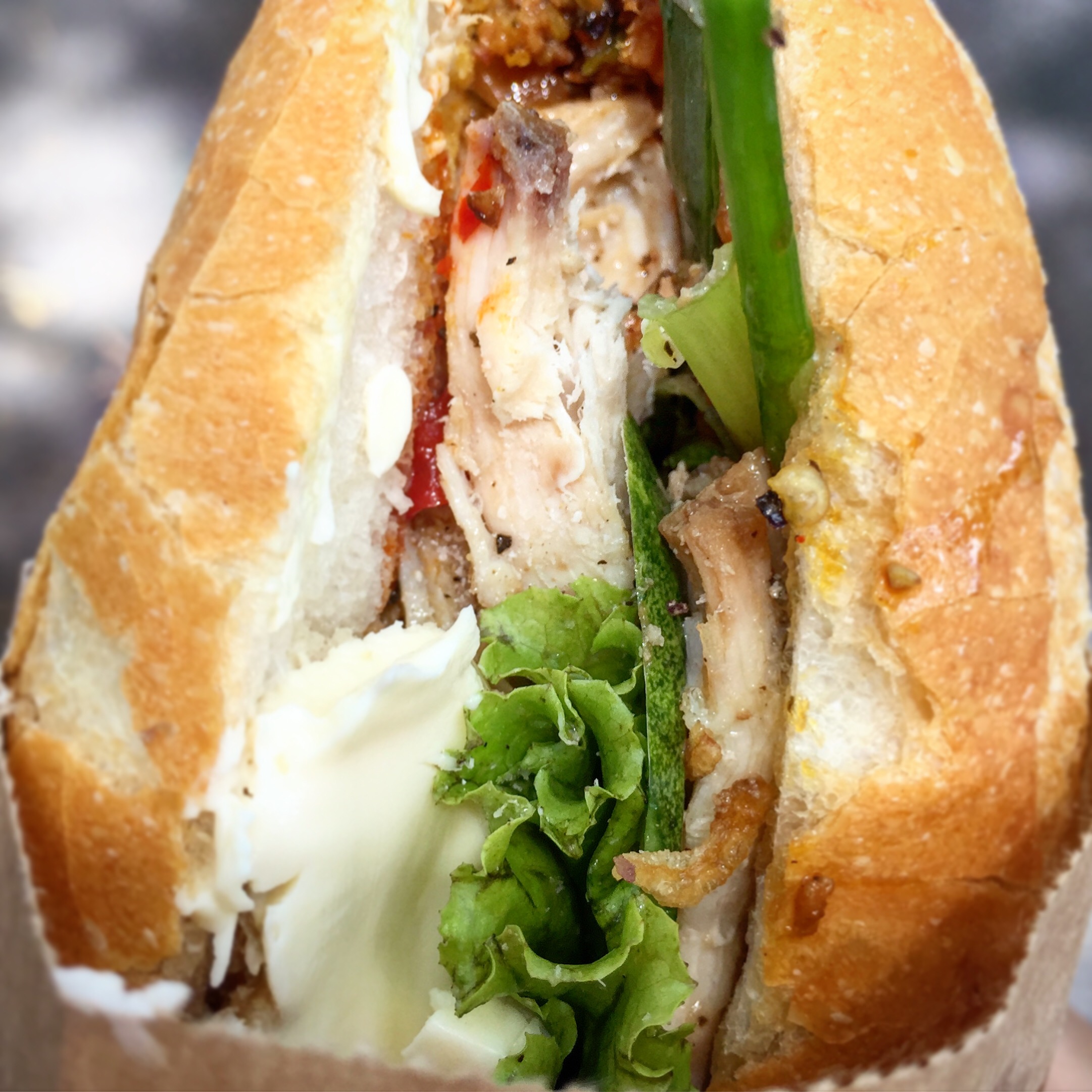 Bánh Mì Phượngのバインミー断面