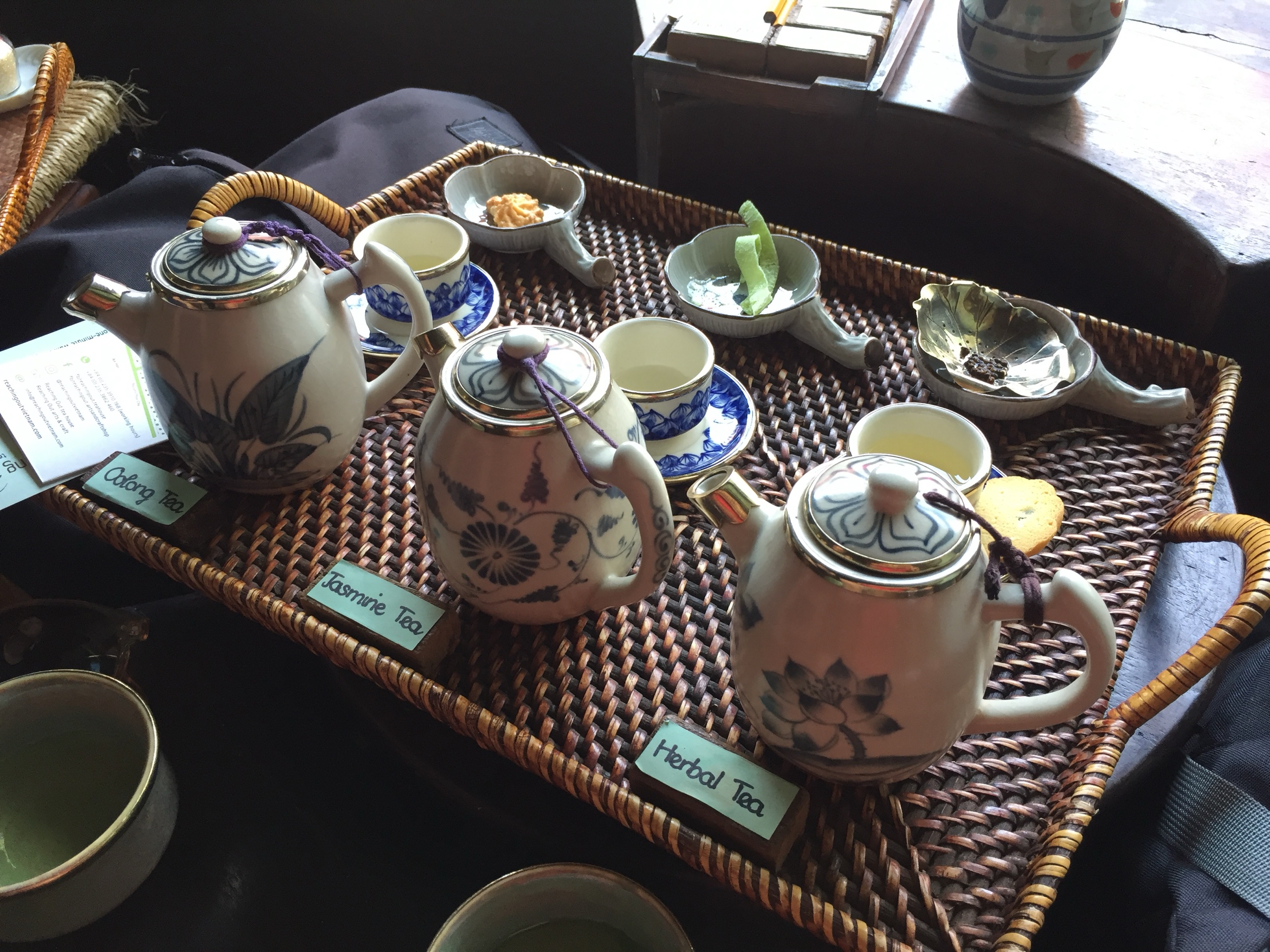 ウーロン・ジャスミン・ハーブの3種のお茶セット